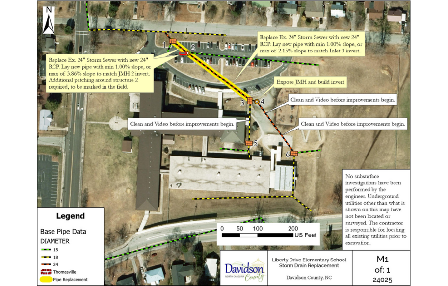 Davidson County – Liberty Drive Elementary School Storm Drain Repairs